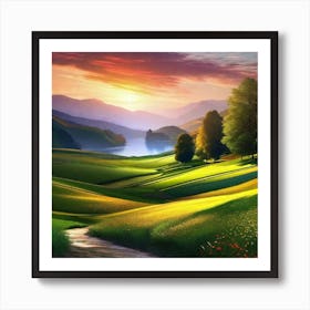 Landscape Painting 226 Art Print