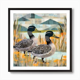 Bird In Nature Mallard Duck 4 Art Print