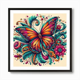 Mexican Butterfly Art 2 Art Print