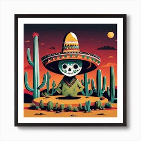 Day Of The Dead Skull 56 Art Print