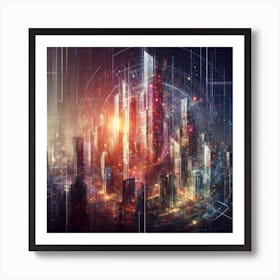 Futuristic City 4 Art Print