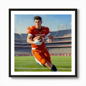 The Game Changer Football Player in Action Art Print