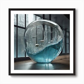 Glass Bowl Of Water Art Print