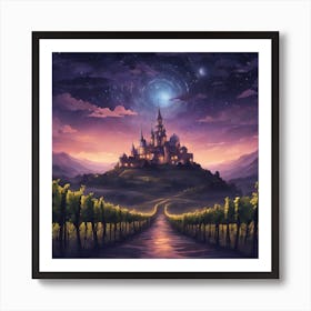 The Stars Twinkle Above You As You Journey Through The Grape Kingdom S Enchanting Night Skies, Ultra (1) Art Print