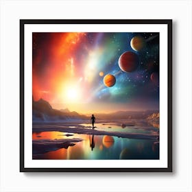 Planets In Space Art Print