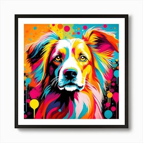 Colorful Dog Painting Art Print