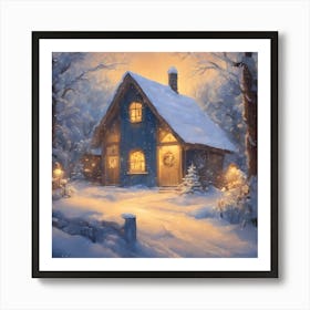 CHRISTMAS night 10 vector art Art Print