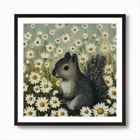 Squirrel Fairycore Painting 1 Art Print