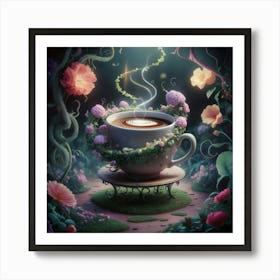 Coffee Cup In The Forest 8 Art Print