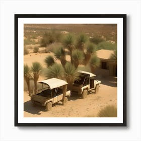 Desert cars Art Print