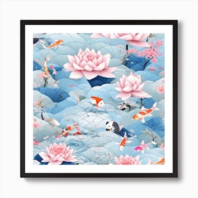 Koi Pond Art Print