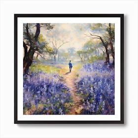 Textile Tranquility: Monet's Blossoming Dreams Art Print