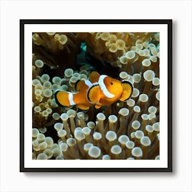 Clownfish In Anemone Stock Photo Art Print