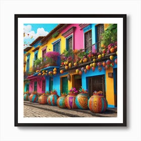 Colombian Festivities Ultra Hd Realistic Vivid Colors Highly Detailed Uhd Drawing Pen And Ink (13) Art Print