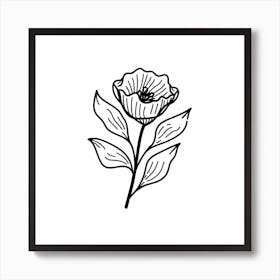 Flower Drawing 4 Art Print