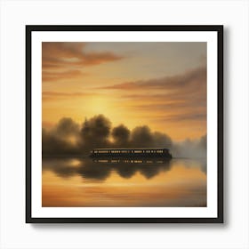 Sunrise On The River Art Print