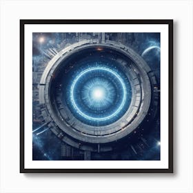 Futuristic Spaceship Art Print