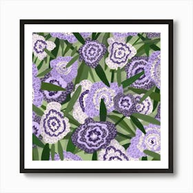 Purple Carnations Art Print