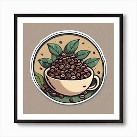Coffee Beans In A Cup 2 Art Print