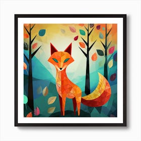 Fox In The Forest Art Print