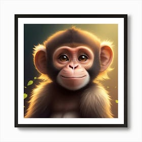 Smiling Monkey Art Print