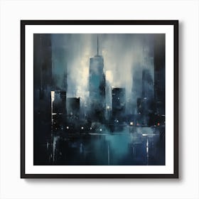 Cityscape At Night Art Print