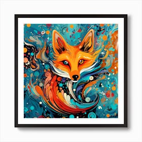 Fox Painting 2 Art Print