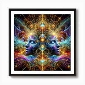 Art as Telepathic Medium: Channeling Mental Energy onto Canvas" Art Print