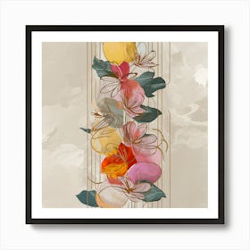 Abstract Floral Painting 1 Art Print