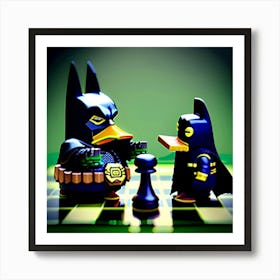 Backducks in chess game and one pawn left  Art Print