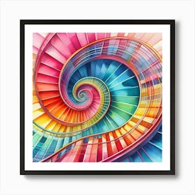 Spiral Staircase 1 Art Print