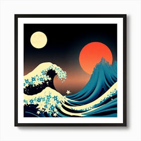 Great Wave Off Kanagawa 5 Art Print