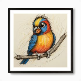 Bird On A Branch 3 Art Print