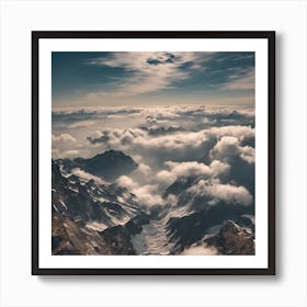 Clouds Over The Alps Art Print