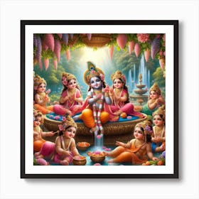 Lord Krishna 3 Art Print