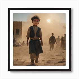 A boy photo during war 2 Art Print