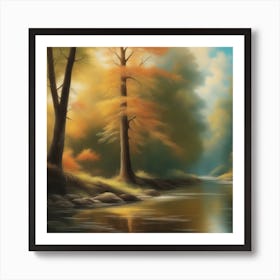 River In Autumn Art Print