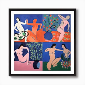Women Dancing, Shape Study, The Matisse Inspired Art Collection 6 Art Print