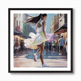 Shuffle Dancing Through The Streets Of Spain - by Miezette Art Print