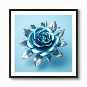 Blue Rose Art Print