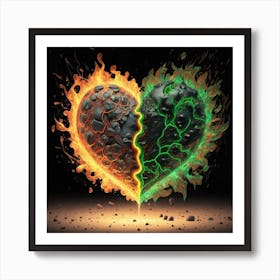 Heart Of Fire Art Print