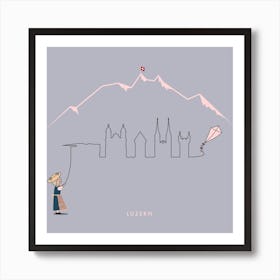 Luzern Skyline Art Print