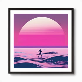 Minimalism Masterpiece, Trace In The Waves To Infinity + Fine Layered Texture + Complementary Cmyk C (44) Art Print