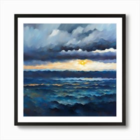 Sunsets Over The Ocean Again Art Print