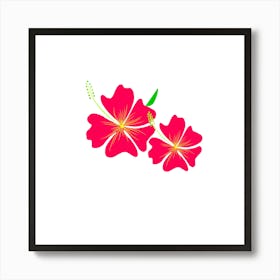 Hibiscus Red Art Print