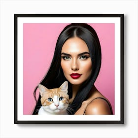Cat Woman 5 Art Print