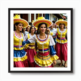 Mexican Dancers 1 Art Print