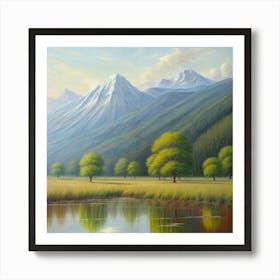 Mountains In The Distance Art Print