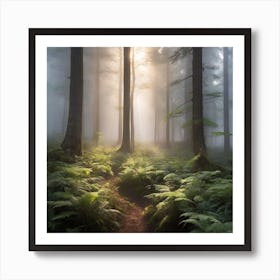 Foggy Forest Art Print