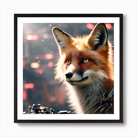 Fox In The City Art Print